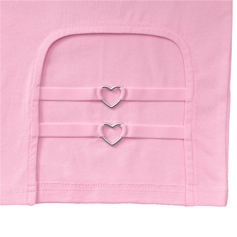 Vampy Collared Bodycon Mini Dress Pink