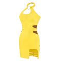 I Choose You Overall Vampy Collared Bodycon Mini Dress with Detachable Tail