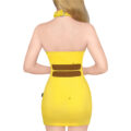 I Choose You Overall Vampy Collared Bodycon Mini Dress with Detachable Tail