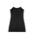 Sporty Side Striped Bodycon Dress Black