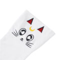 Luna Moon Cat Print Thigh High Stockings