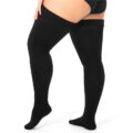 Plus Size Cable Knitted Thigh High Socks