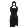 Vampire Collared Bodycon Mini Dress