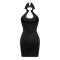 Vampire Collared Bodycon Mini Dress