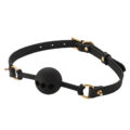 BDSM Adjustable Cowhide Leather Strap Ball Gag