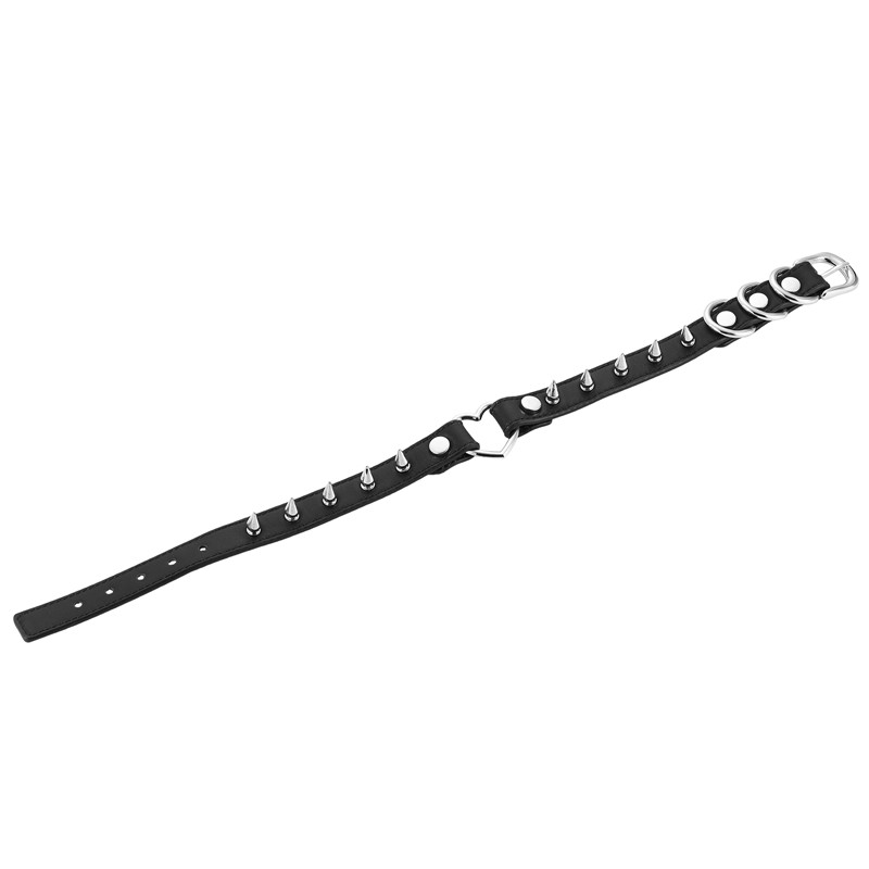 Love Heart Rivets Collar Necklace