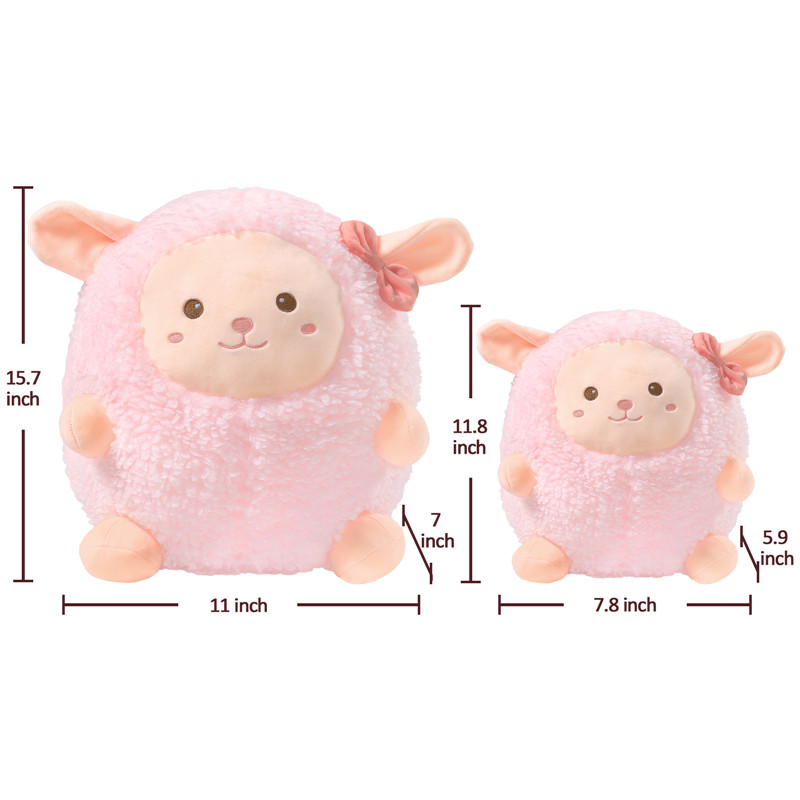 Cute Lamb Stuffed Animal Plush Toy With Bow Tie