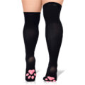 Plus Size 3D Paw Pad Long Silk Stockings