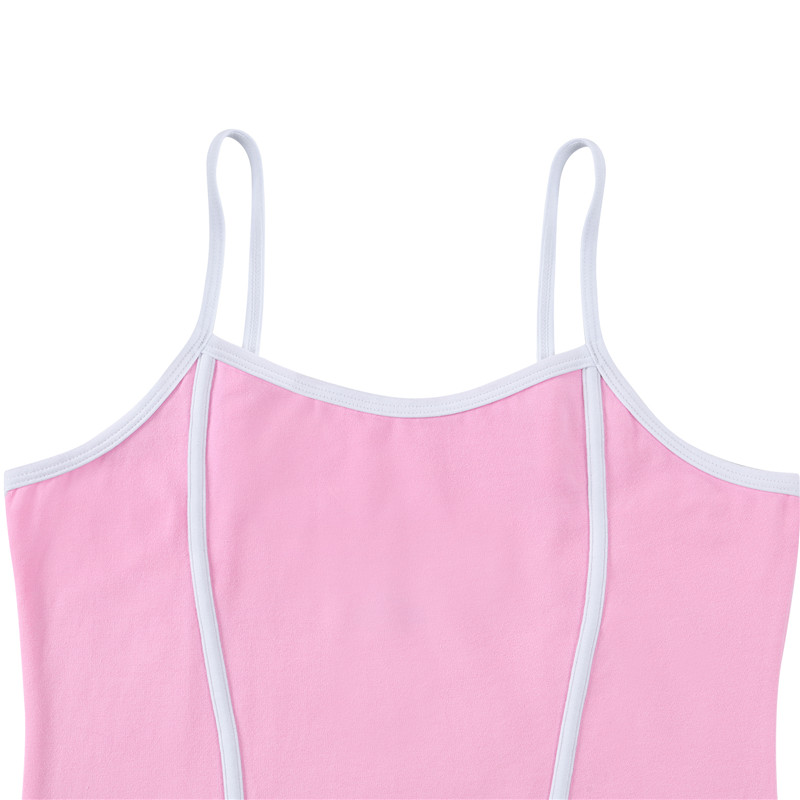 Retro Patch Adjustable Striped Bodycon Mini Dress Pink