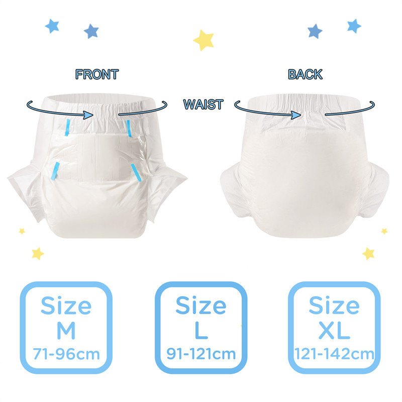 ABDry White Adult Diapers 10 Pieces Pack(M)/(L)/(XL)