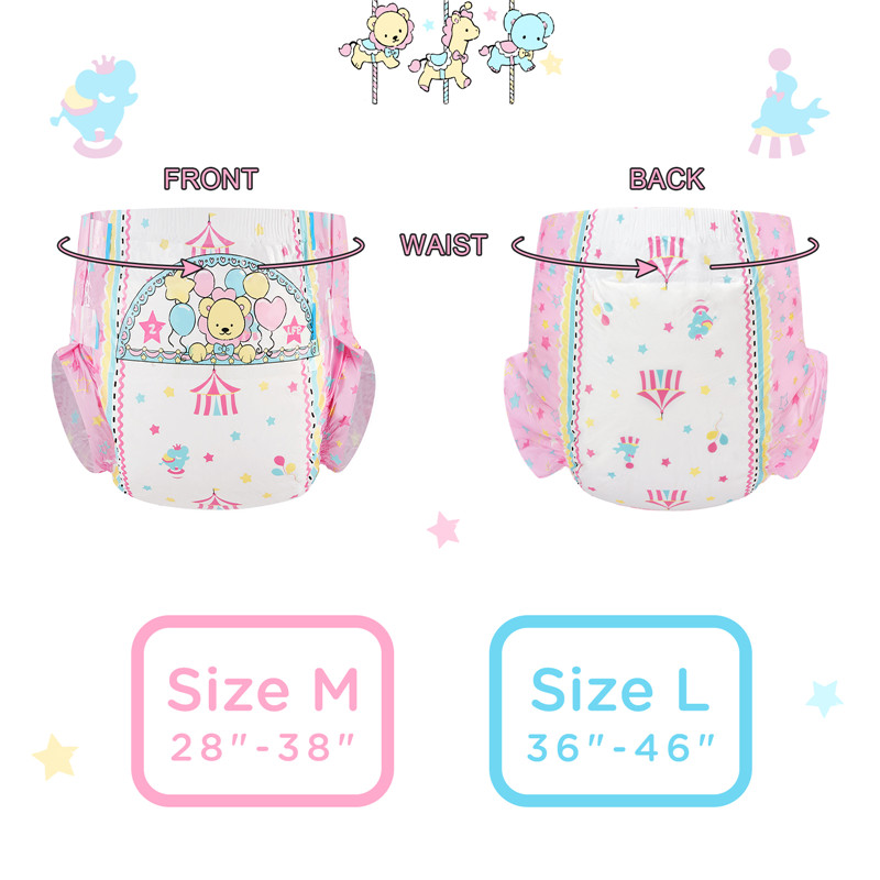 Little Circus Adult Diapers 10 Pieces Pack(M)/(L)