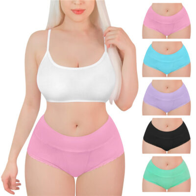 High Waist Wide 'Comfort Waistband' 5 Pack Panties Set