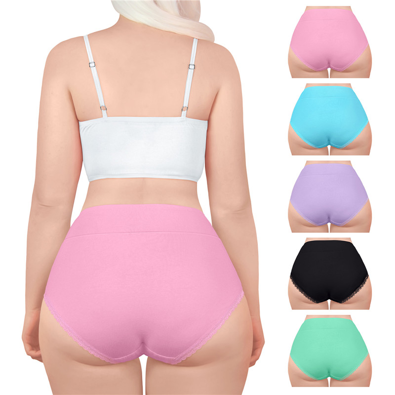 High Waist Wide &apos;Comfort Waistband&apos; 5 Pack Panties Set