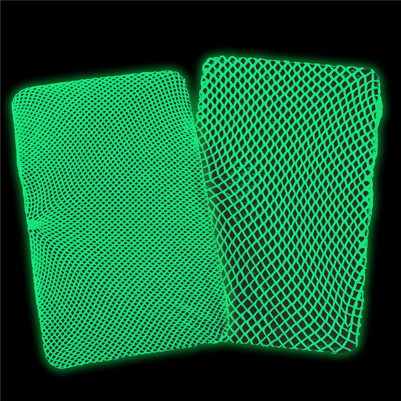 High Waist Night-Glow Fishnet Mesh Tights 2 Pairs Stockings – Small Grid Patterns