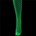 High Waist Night-Glow Fishnet Mesh Tights 2 Pairs Stockings – Large Grid Patterns