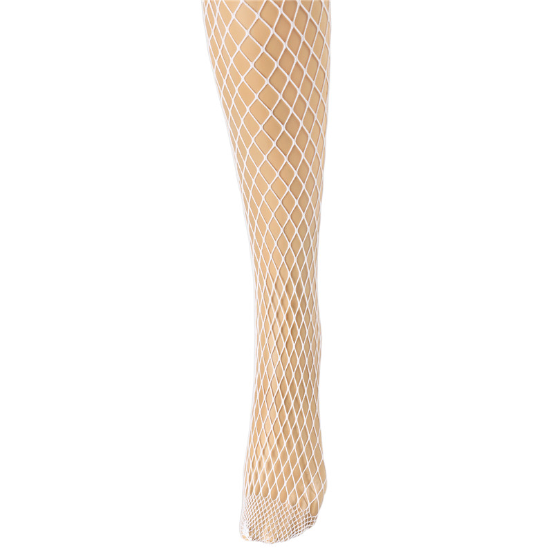 High Waist Night-Glow Fishnet Mesh Tights 2 Pairs Stockings – Large Grid Patterns