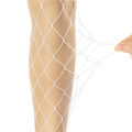 High Waist Night-Glow Fishnet Mesh Tights 2 Pairs Stockings – Large Grid Patterns