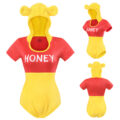 Honey Bear Plush Onesie Bodysuit