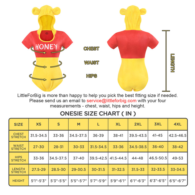 Honey Bear Plush Onesie Bodysuit