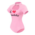 Collared Pink I Love Daddy Onesie