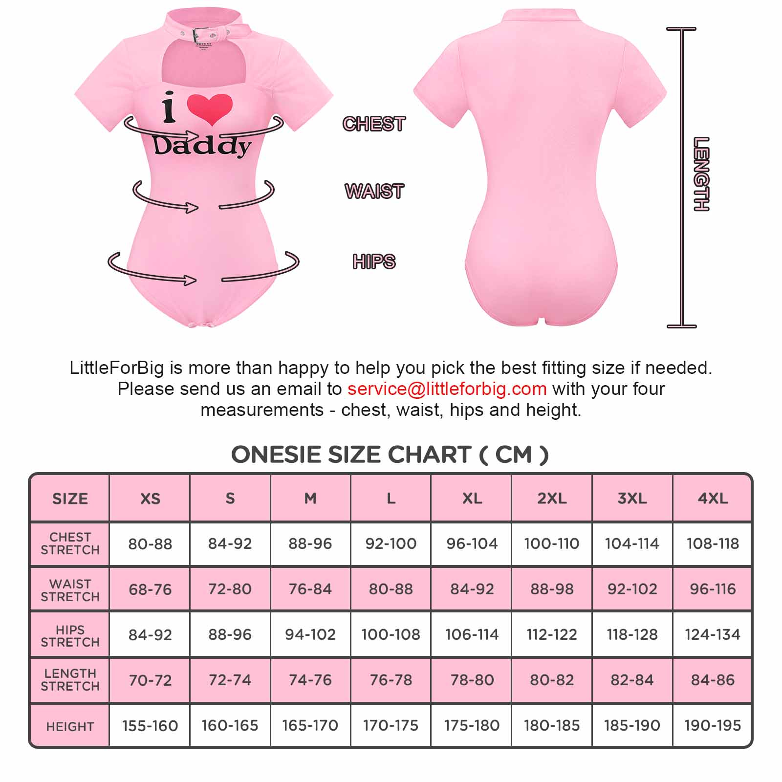 Collared Pink I Love Daddy Onesie