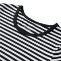 Essential Striped Adult Onesie Black