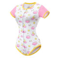 Baby Sleepytime Front Button Onesie Pink