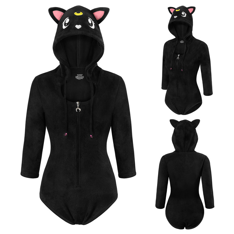 Black Cat Luna Onesie Bodysuit
