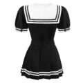 Low Cut Magical Girls Onesie Skirt Set Black