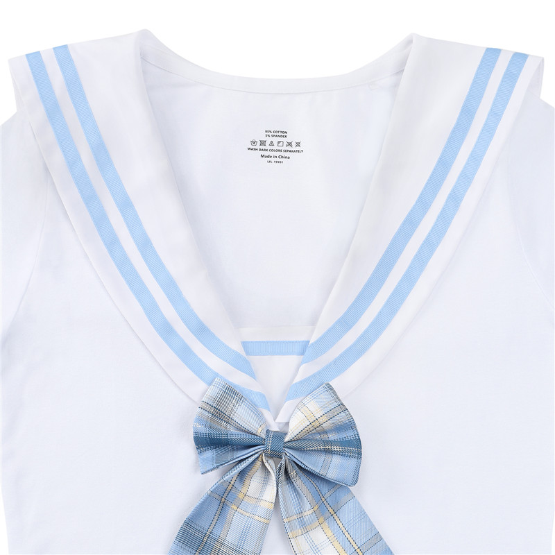 Magical Girl Pastel Plaid Onesie Skirt Set Blue