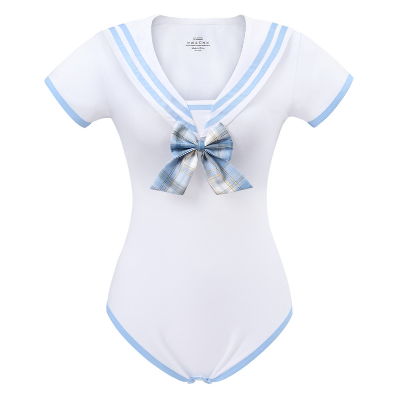 Magical Girl Pastel Plaid Onesie Skirt Set Blue