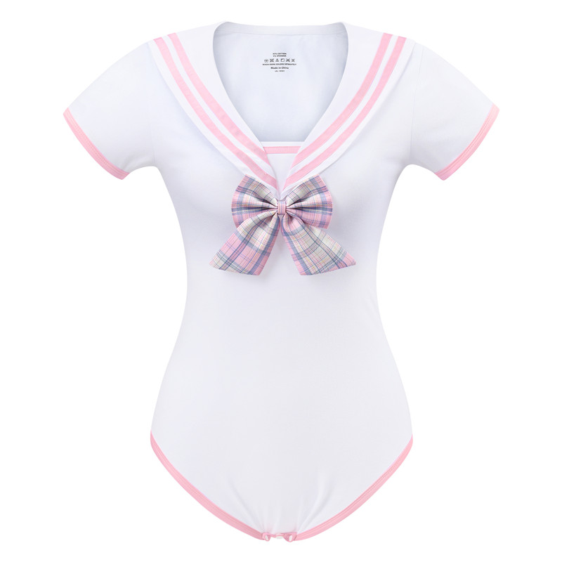 Magical Girl Pastel Plaid Onesie Skirt Set Pink