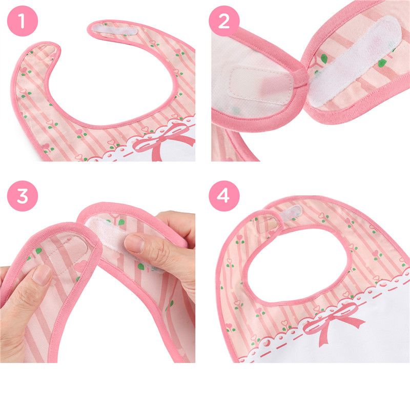 Pink and Blue Floral Babydoll Bib Set