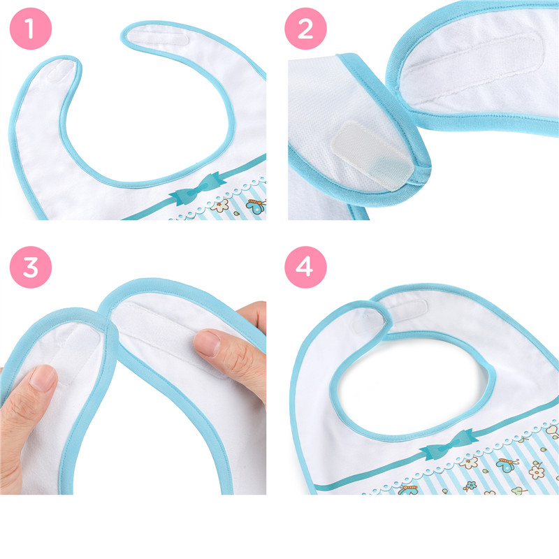 Blue Floral Babydoll Bib