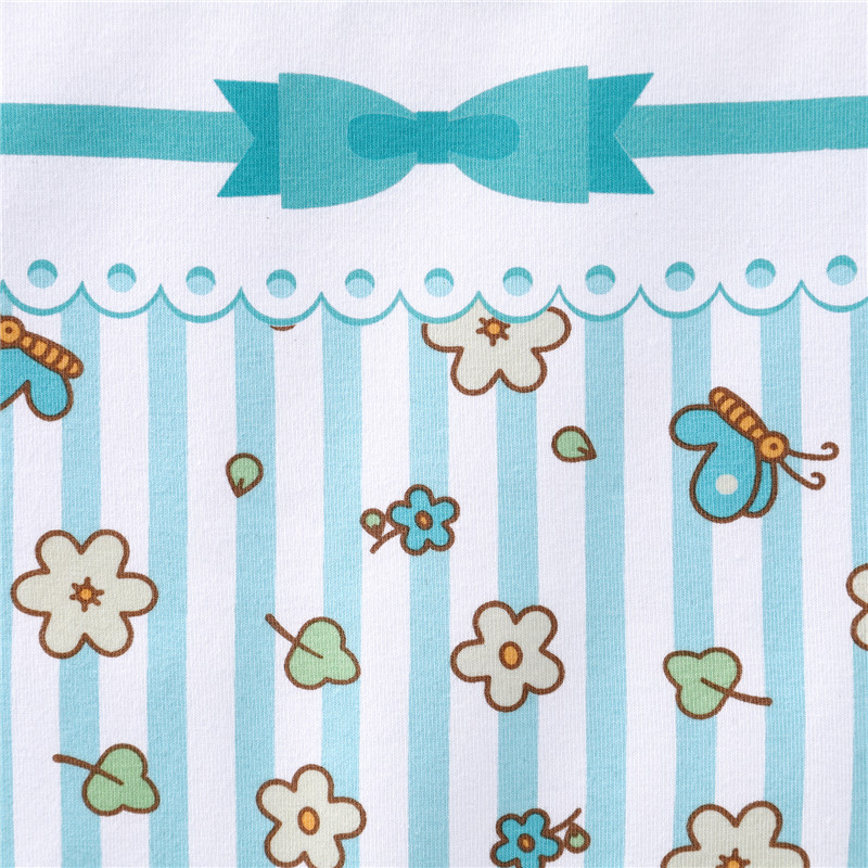 Blue Floral Babydoll Bib