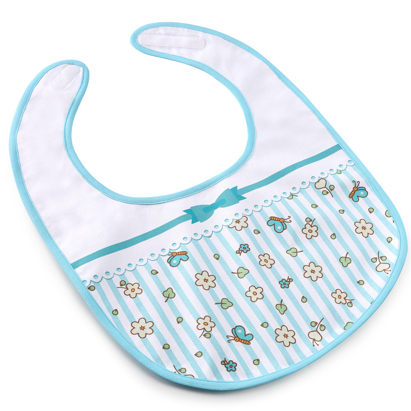 Blue Floral Babydoll Bib