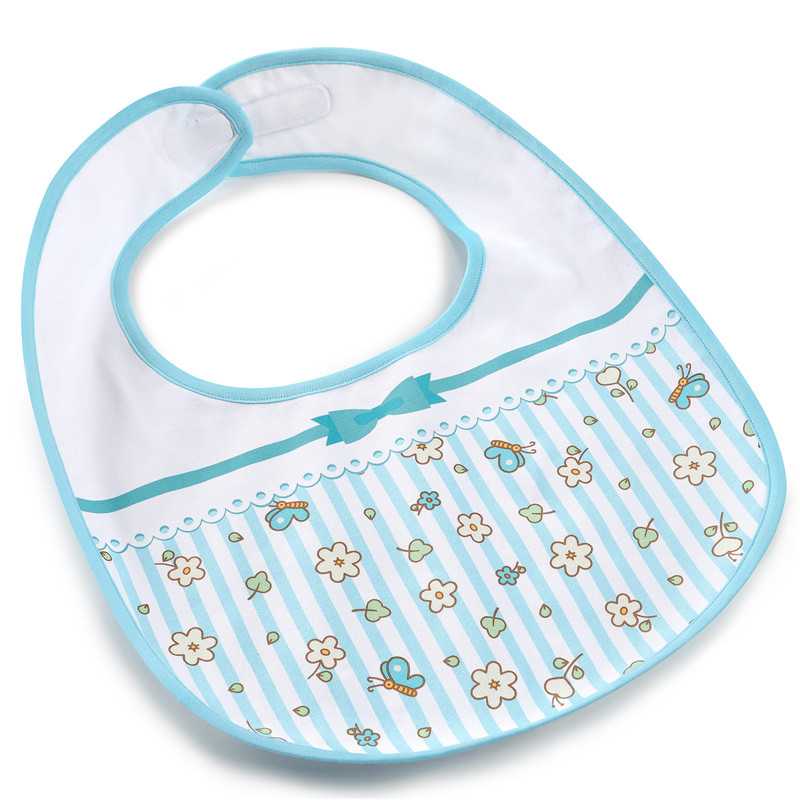 Blue Floral Babydoll Bib