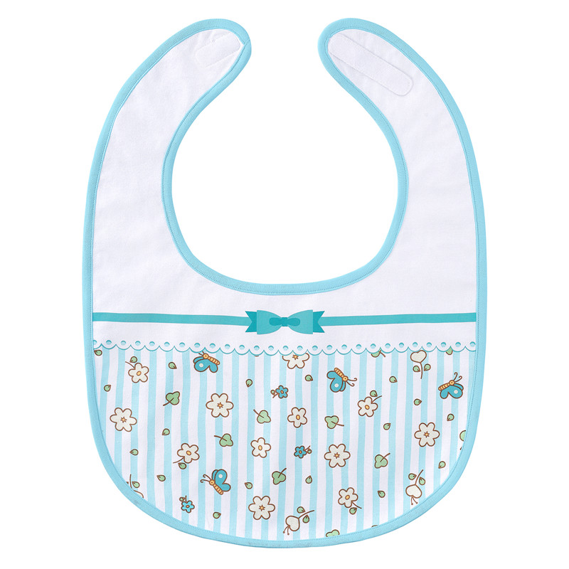 Blue Floral Babydoll Bib
