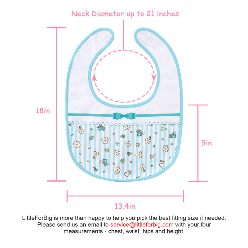 Blue Floral Babydoll Bib