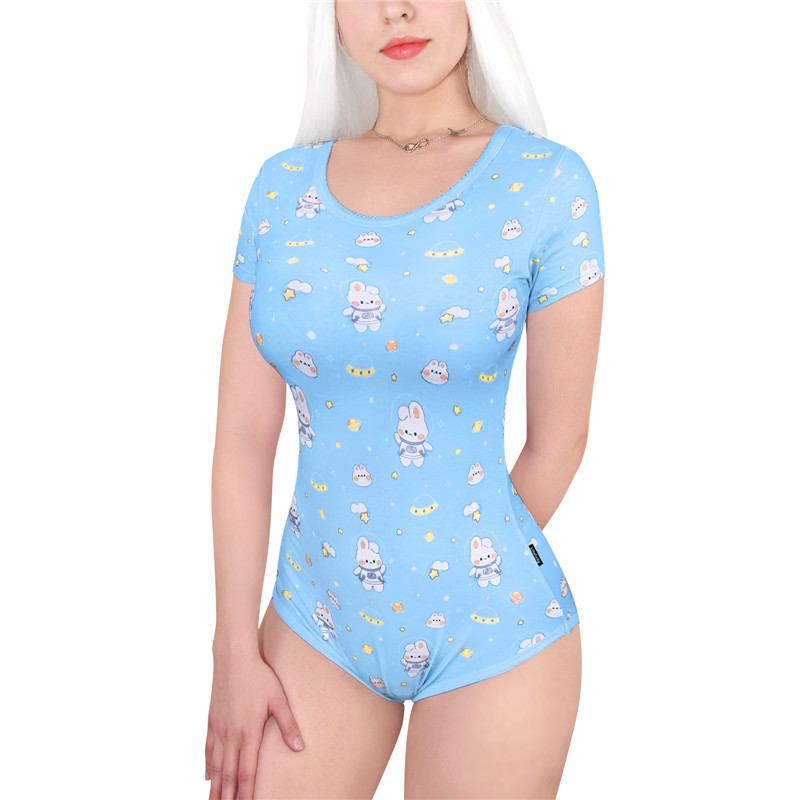 Cutie Bunny in Space Onesie Blue