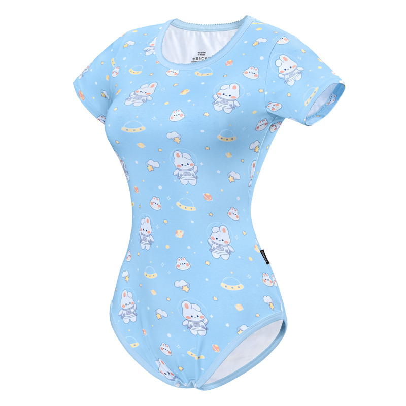 Cutie Bunny in Space Onesie Blue