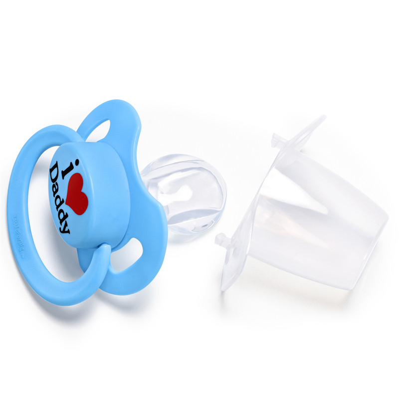 Gen2 BigShield Pacifier I Love Daddy Pattern Blue