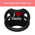 Gen2 BigShield Pacifier I Love Daddy Pattern Black