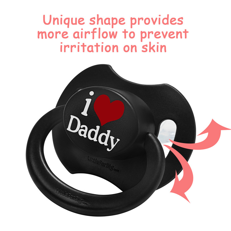 Gen2 BigShield Pacifier I Love Daddy Pattern Black