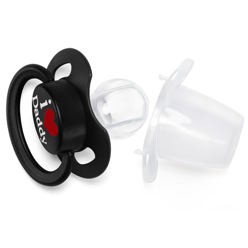 Gen2 BigShield Pacifier I Love Daddy Pattern Black