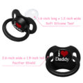 Gen2 BigShield Pacifier I Love Daddy Pattern Black