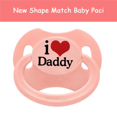 Gen2 BigShield Pacifier I Love Daddy Pattern Pink