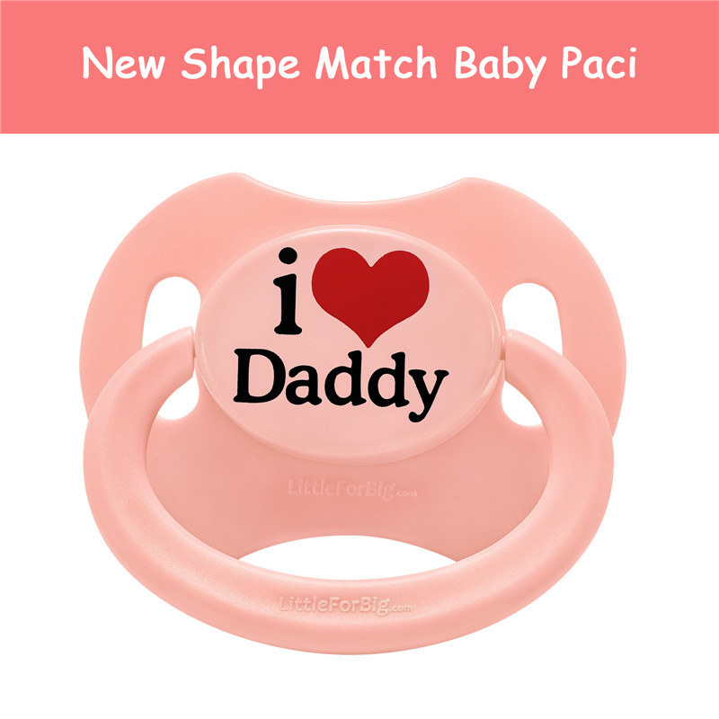 Gen2 BigShield Pacifier I Love Daddy Pattern Pink