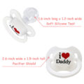 Gen2 BigShield Pacifier I Love Daddy Pattern White