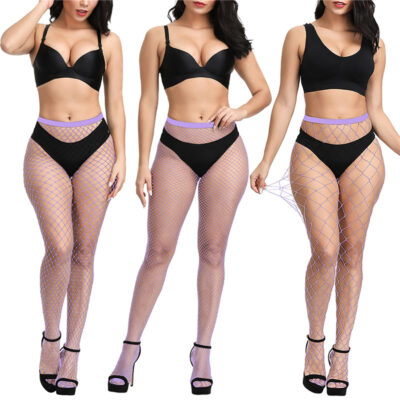 High Waist Tights Fishnet Mesh Net Stockings 3 Pairs